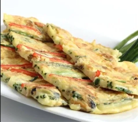 Galette Aux Ciboules Et Aux Fruits de Mer 해물파전